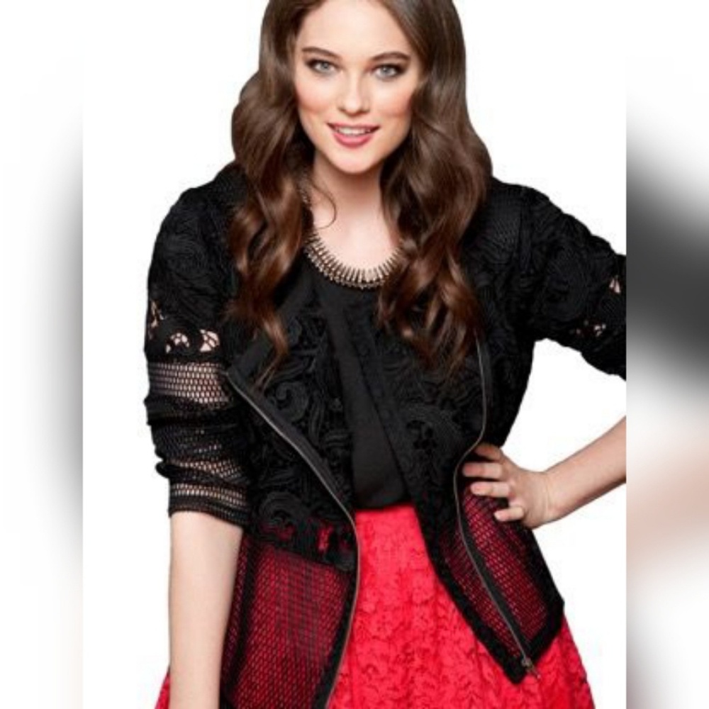 Eloquii Lace Moto Jacket